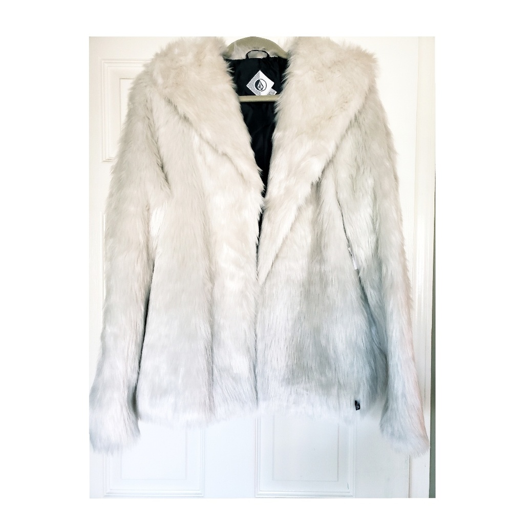 Volcom Women Faux Fur Coat